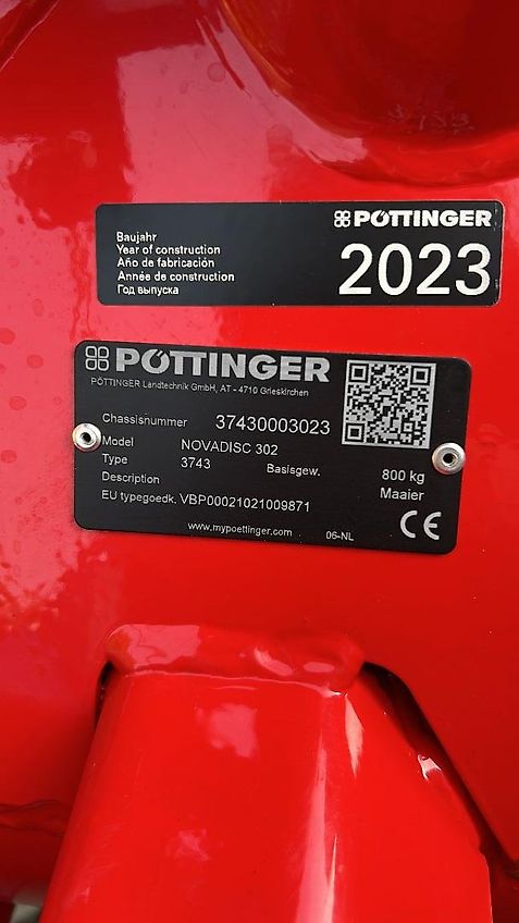 Pöttinger NOVADISC 302 ongebruikt