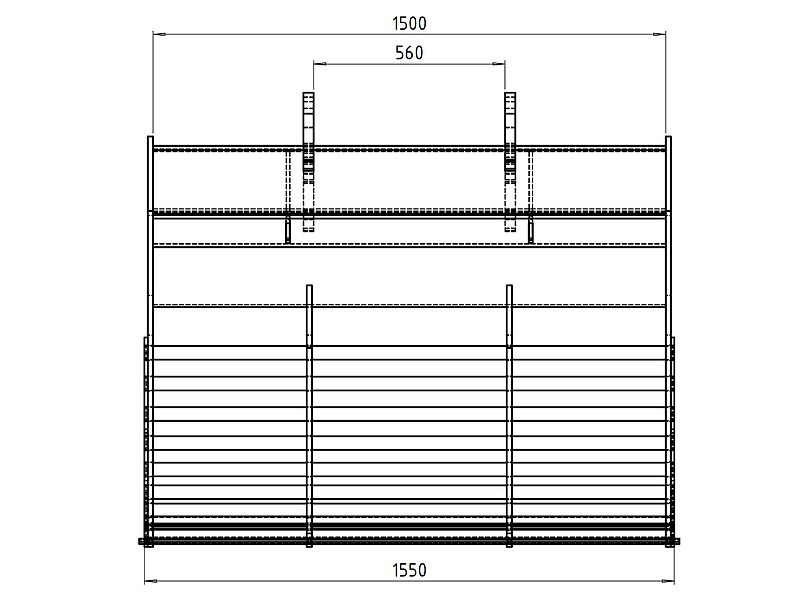 RADSTAL Łyżka przesiewowa Sieblöffel XL-1,4m / 1,30 m3