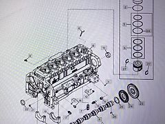 John Deere R522884/wałek rozrządu/John Deere 8345R 2854 2904 7230R 7250R 8130 8225R 8310R (Części zamienne)