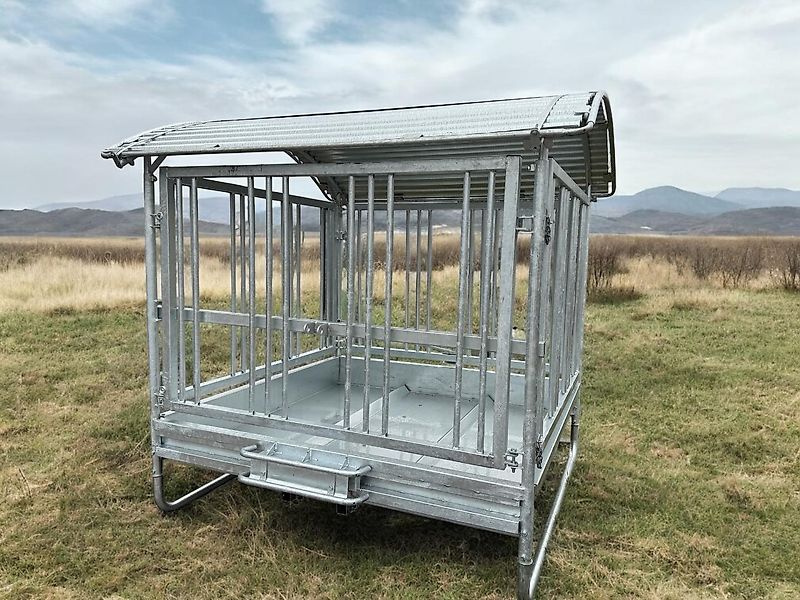 DM-Handel GmbH Palisadenraufe Heuraufe✅Viereckraufe 2x2m Fressgitter Raufe Pferd Rind Alpaka Schaf Ziege Pferderaufe Futterraufe Schafraufe Weideraufe Ponyraufe Rundballenraufe Metallheuraufe