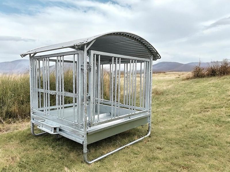 DM-Handel GmbH Palisadenraufe Heuraufe✅Viereckraufe 2x2m Fressgitter Raufe Pferd Rind Alpaka Schaf Ziege Pferderaufe Futterraufe Schafraufe Weideraufe Ponyraufe Rundballenraufe Metallheuraufe