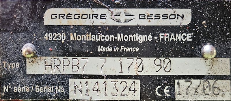 Gregoire-Besson Gregoire Besson HRPB7 Plough