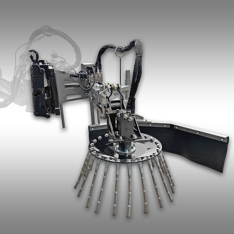 Jansen Wildkrautbürste Jansen WKB-70, Wildkrautbesen, Unkrautbürste, hydraulisch