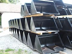 H LM Euro Frontladerschaufel 1,5 Meter Euro SW- Anbau - Größe S Frontladerschaufel NEU 1,5 M-Universal- Hardoxschürfleiste Größe S