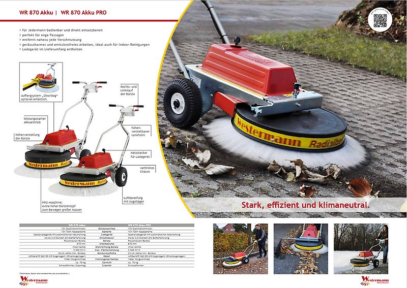 Westermann Radialbesen WR 870 Akku PRO