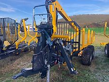 Uniforst Forstanhänger 6t + Forstkran 6,3