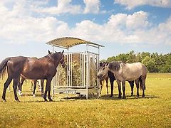 MC-AGRI Futterraufe für Pferde verzinkt mit 12 Stellen M2/12
