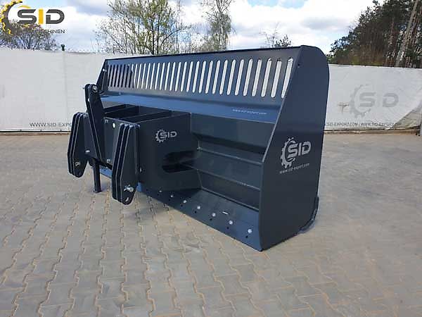 SID Mais-Flachschieber Schiebeschild Siloschield/Hydraulically foldable maize shield