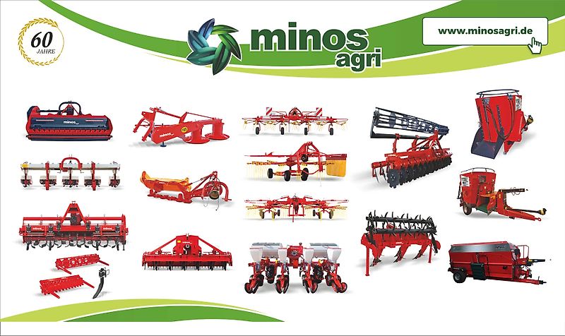 Minos Agri Untergrundlockerer mit Drehrechen GB 5