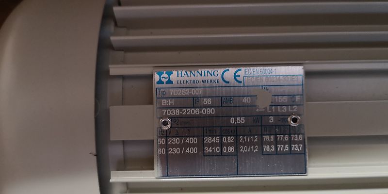 Westfalia Motor 380V 0,55KW 7038 2206 090 GEA