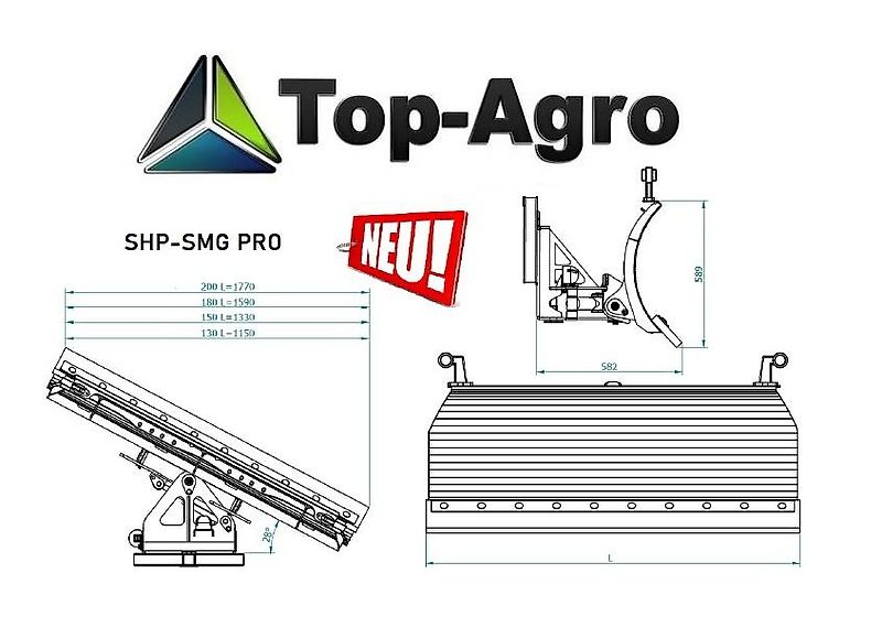 Top-Agro Schneeschild Gerade MINI version PRO 1,5 SHP-MG15 PRO WINTERAKTION