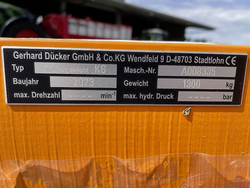 Dücker KONTERGEWICHT 1.300KG