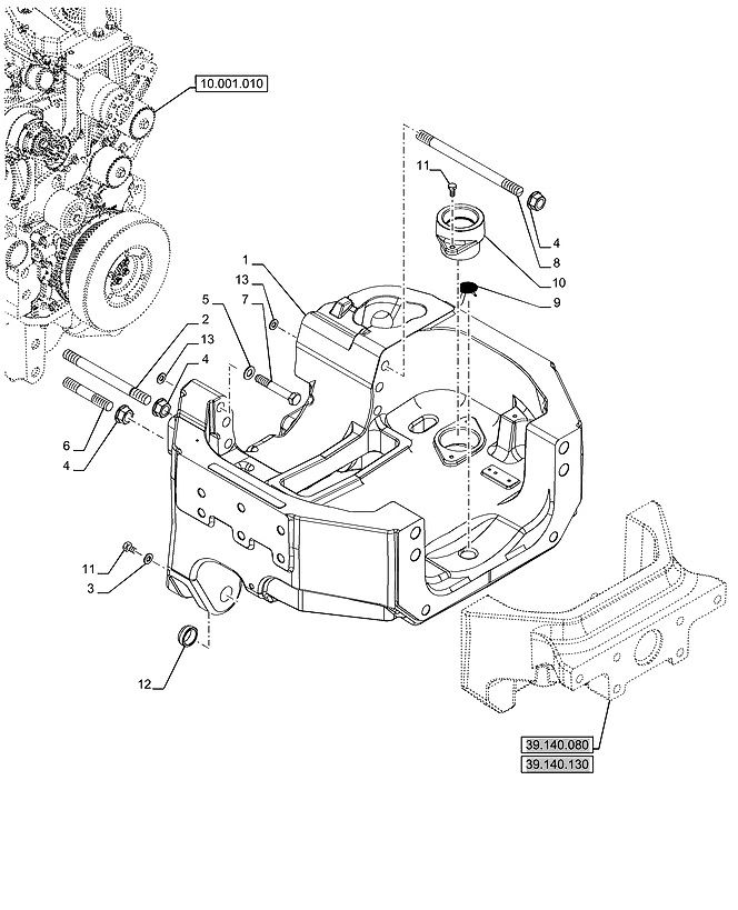 New Holland T6070 Rama 84526232 (Części zamienne)