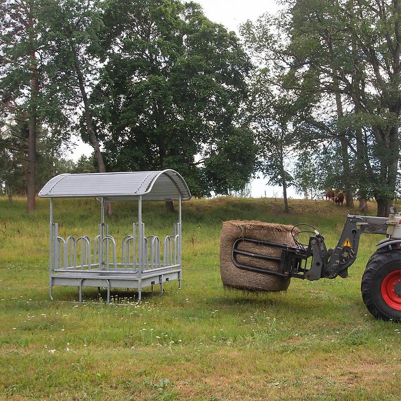 Palisadenraufe mit dem Dach Viereckraufe 12 Plätze Futterraufe Heuraufe KELLFRI