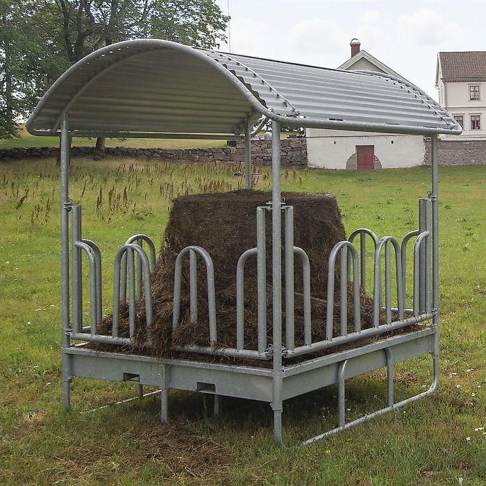 Palisadenraufe mit dem Dach Viereckraufe 12 Plätze Futterraufe Heuraufe KELLFRI