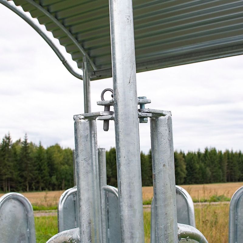 Palisadenraufe mit dem Dach Viereckraufe 12 Plätze Futterraufe Heuraufe Pferde