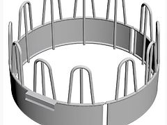 MC-AGRI Futterraufe f. Rinder u. Pferde Rund verzinkt M11/12