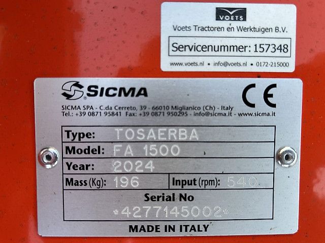 SICMA FA1500 CIRKELMAAIER